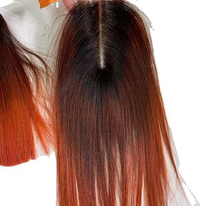 Peluca de pelo vietnamita de alta calidad, recta, Ombre, Color naranja, 100% sin procesar, sin enredos, sin desprendimiento, a buen precio - Product Image 1