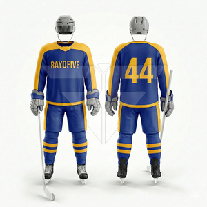 Uniforme de Hockey sobre Hielo de Diseño Único y Económico, Ropa Deportiva para Equipos Universitarios, Conjunto Personalizado, Tallas Grandes, Secado Rápido, Transpirable, OEM - Product Image 3