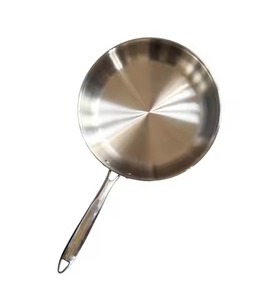 Poêle à frire en cuivre martelé à la main, sélection usine, avec revêtement en étain, manche long et fin, poêle peu profonde, ustensile de cuisson pour chef d'hôtel - Product Image 5