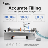 Machine de remplissage de liquides à piston monotête 110V 220V 30-300ml Précision ±0,5% pour bouteilles d'eau, d'huile et de jus DY-300