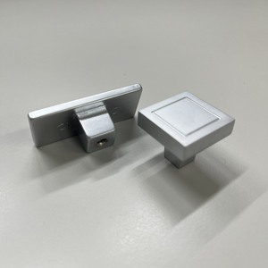 Poignée d'armoire carrée minimaliste en alliage de zinc bouton de commode poignées de meubles pour cuisine chambre armoire-Durable facile - Product Image 3