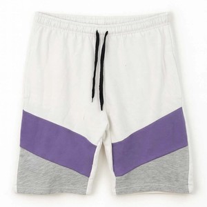 Custom Poly/Cotton Terry Shorts Drawstring Elastic Waist White Black Gray Color Panelled Casual Sporty Style Breathable <b>GYM</b> - Product Image 5