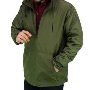 เสื้อแจ็คเก็ต Anorak คุณภาพสูงขายดีสำหรับผู้ชาย พิมพ์โลโก้ตามสั่ง เสื้อแจ็คเก็ตกันลมทรงโอเวอร์ไซส์ น้ำหนักเบา - Product Image 2