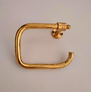 Handcrafted Unlacquered Brass <b>Toilet</b> Paper <b>Holder</b> Antique Brass Bathroom Accessory <b>Wall</b> <b>Mounted</b> Brass <b>Toilet</b> <b>Roll</b> <b>Holder</b> - Product Image 1