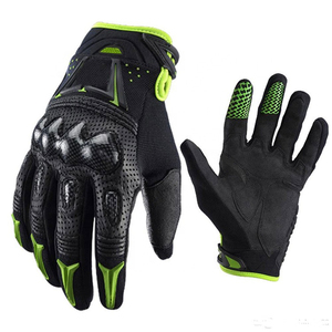 Pakistan Manufactured Motocross Racing Gloves with hook and loop closure <b>full</b> finger design non <b>slip</b> anti skid motorcycle gloves - Product Image 6