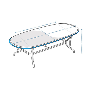 Oval Patio <b>Dining</b> <b>Table</b> Custom <b>Covers</b> <b>Table</b> Custom <b>Covers</b> <b>Table</b> <b>Covers</b> from Viet Nam 420D / 600D Polyester Oxford HDT - Product Image 1