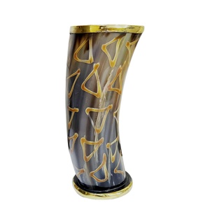 Vasos de Diseño Moderno y Lujoso en Color Marrón y Blanco con Diseño Marmoleado, Ecológicos, de Material Orgánico, HASAN CRAFT HC-0001 - Product Image 5