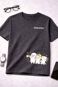 T-shirt en coton imprimé sur mesure |   T-shirt minimaliste avec logo et motif de dessin animé |   Haut décontracté streetwear OEM - Product Image 3