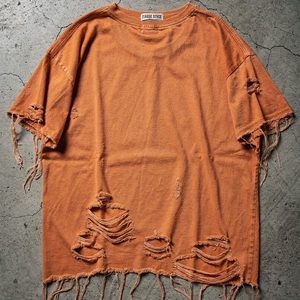High Quality Distressed T Shirt Women Short Sleeve Summer Distress Tee Shirts Ladies 100% Cotton Polyester Distressed T-Shirt - Product Image 2