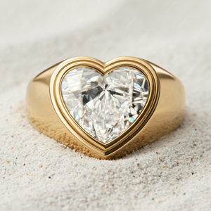 แหวนเพชร Stonewels Playing Card สีชมพู 14K ทองคำแท้ ประดับขอบแพลตตินั่ม สำหรับงานแต่งงาน ได้รับการรับรอง ใช้ได้ทั้งชายและหญิง - Product Image 2