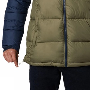 Custom made men's puffer <b>jacket</b> with custom stitching and water-resistant finish offered as a premium down men's <b>jackets</b> - Product Image 5