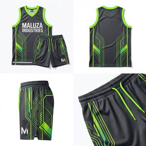 Premium Basketball Uniform Set Breathable Training Jersey Shorts Custom Club Apparel Maluza Industries <b>Elite</b> Wear - Product Image 6