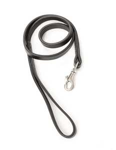 สายจูงสุนัข Annabelle Equestrian คุณภาพสูง หนังสีดำล้วน ทนทาน ดีไซน์เรียบง่าย สำหรับสุนัข - Product Image 1