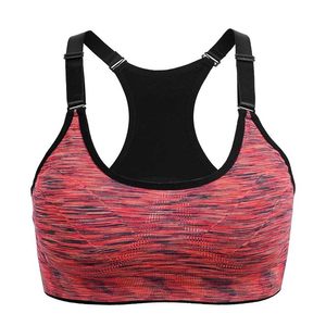 Women's <b>Racerback</b> Sports <b>Bra</b> Scoop Neck Gradient Color Breathable Medium Support Spandex Polyester Fitness Wear - Product Image 1