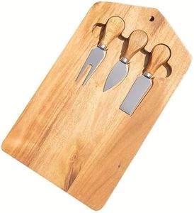 Tabla de cortar de madera de acacia sostenible con grano de extremo, rectangular grande con asa - Product Image 4