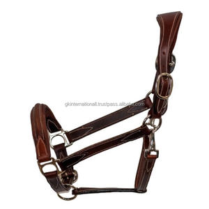 เชือกแขวนคอหนังม้าที่มีคุณภาพสูงในทุกขนาดตามสั่งพร้อมแผ่นรองจมูกและเชือกแขวนคอม้าฮาร์ดแวร์โครเมี่ยม - Product Image 4