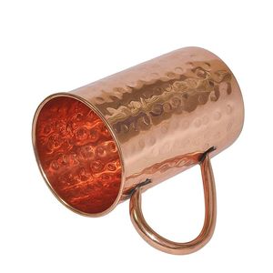 Taza de Cobre Martillado Artesanal con Asa en Forma de Corazón, Taza de Cobre Puro para Beber Agua, Jugos y Cócteles - Product Image 3