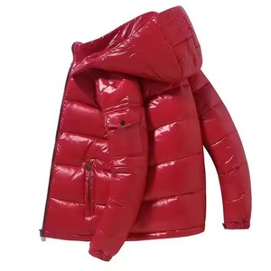 Men's <b>Silver</b> Thin Stand Bubble <b>Jacket</b> Casual Zipper Front Solid Color Waterproof Eco-Friendly Breathable Filled Winter Wear - Product Image 5