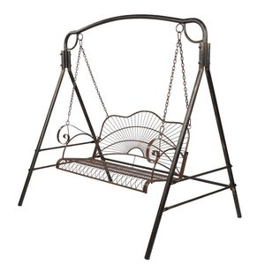 Columpio Colgante de Hierro para Porche con Reposabrazos, Silla de Patio para Exteriores con Cadenas de Montaje - Product Image 5