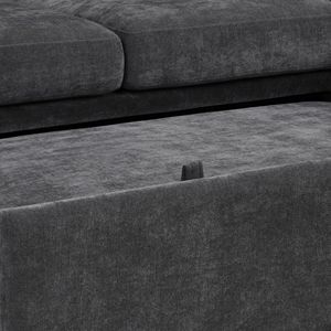 124.8\" L-Shaped Convertible <b>Sofa</b> Bed Pull Out <b>Sleeper</b> with Two Back Pillows Two USB Ports Two Power Sockets - Product Image 5