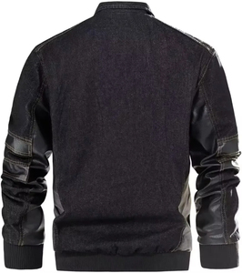 Customized Design Varsity Jacket Stand Collar <b>Covered</b> <b>Button</b> Closure Eco-Friendly Breathable Quick-Dry Cotton Wool Fabric Front - Product Image 4