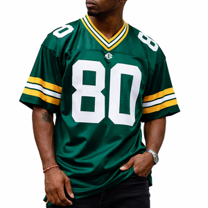 Nouveau maillot de football américain personnalisé en gros, polyester de haute qualité, style rétro streetwear, vêtements de sport pour hommes et femmes - Product Image 2