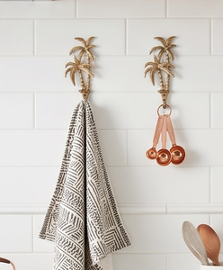 Palm Tree Design Handcrafted Vintage Wall <b>Hooks</b> in Durable Metal with Eco-Friendly Finish <b>For</b> Towels and Door <b>Hanging</b> Display - Product Image 3