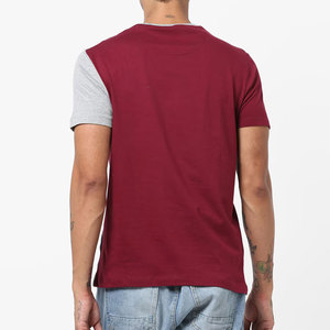Men's Color Blocked Short Sleeve T-<b>Shirt</b> O-Neck Casual <b>Patchwork</b> Design Regular Fit Knitted Fabric T-<b>Shirt</b> - Product Image 2