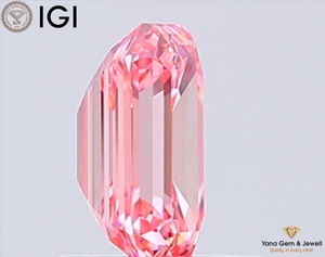 Diamante de Laboratorio con Corte Esmeralda de Alta Calidad, 1.00 Quilates, Color Rosa Intenso, Claridad VS1, con Certificado IGI, Ideal para Anillo - Product Image 6