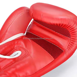 ถุงมือชกมวยสำหรับผู้ใหญ่ชายและหญิง, ถุงมือฝึกมวยหนังสีแดง - Product Image 2