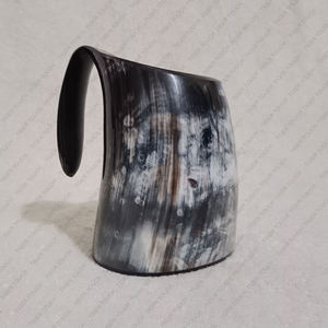 Authentique Chope Viking Faite à la Main en Corne de Bœuf Naturelle, Verre à Boire, Chope à Bière, Ale, Méad, Nouvelle Artisanat Populaire, Écologique, Vintage, Médiéval - Product Image 6
