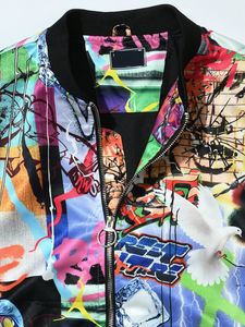 Chaquetas Bomber de Satén de Seda de Alta Calidad para Hombre y Mujer, con Cierre Rojo Personalizado, Cuello Alto Delgado, Resistentes al Viento, para Invierno, al por Mayor - Product Image 6