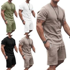 Conjunto Deportivo de Verano para Hombre, Camiseta y Pantalones Cortos, Estilo Urbano, Tallas Grandes, de Pakistán, Marca Privada - Product Image 3