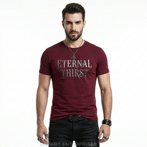 Camiseta Gótica Roja de Vampiro Asesino para Hombre, Sudadera con Capucha y Estampado Gráfico de Rogue, Ropa Urbana con Estampado de Daga, Prenda de Algodón Personalizada de Fantasía Oscura - Product Image 4