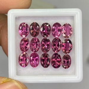 Lot de pierres précieuses en tourmaline, taille ovale facettée, pierres naturelles non montées, 3x5mm, 6x4mm, 7x5mm, 6x8mm, pour la création de bijoux - Product Image 1