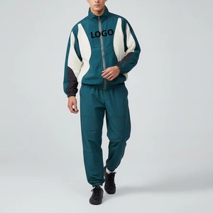 Hot Sale Winter Windbreaker <b>Tracksuit</b> Men Customized Regular Fit Zip Solid Pattern Street Style with reasonable price for sale - Product Image 3