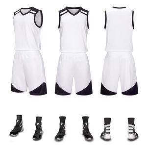 Vêtements de sport de basketball personnalisés pour camp d'entraînement – Respirants, imprimés, antibactériens, 100 % polyester, couleur unie, pour équipes, grandes tailles - Product Image 3