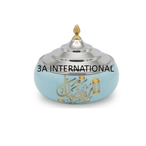 Plat de service isotherme à double paroi en émail imprimé motif floral, forme ronde, pour plats chauds, fournisseur d'Inde - Product Image 4