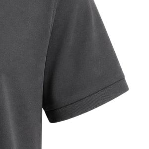 <b>Charcoal</b> Gray Classic Polo <b>Shirt</b> with Embroidered Jack & Jill Crest Patch on Chest Plain Back Short Sleeve Collared Casual - Product Image 3