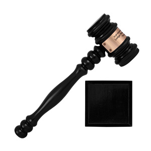 Handcrafted Black Wooden Masonic Gavel with <b>Name</b> <b>Plate</b> Personalized Lodge Officer Gift - Product Image 1