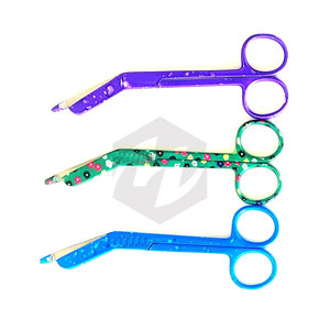 Tijeras para Vendajes de 5.5 Pulgadas con Diseño de Gotas de Rocío, 3 Piezas, Recubiertas de Color, para Enfermeras, Médicos, Técnicos de Emergencias Médicas, Instrumentos Médicos de Primeros Auxilios - Product Image 2