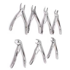 Juego de Fórceps Profesionales para Extracción Dental de Acero Inoxidable con Puntas Chapadas en Oro para Extracción Quirúrgica de Dientes - Product Image 1