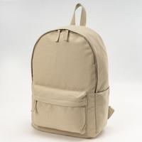 Canvas Vintage Laptop Backpack Unisex Minimalist Softback 20-39L Lightweight Open Closure Eco-Friendly with Shoulder Straps