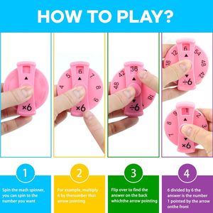 9-Piece Math Fidget Spinners Set Adult-Friendly Math Toy for Multiplication and Division Learning Fun Math Game Spinners - Product Image 2