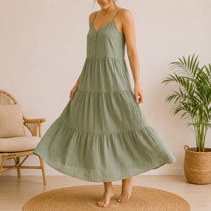 Ensemble de pyjama et de vêtements d'intérieur pour femmes en gaze de coton tissée, respirant - Product Image 5