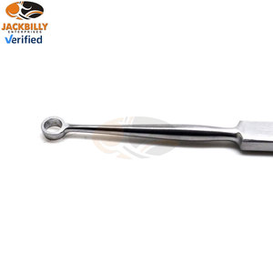 เครื่องมือขูดหูสแตนเลสสตีลแบบมืออาชีพ JACKBILLY ขนาด 6 มม. รุ่น Fox Dermal Curettes แบบปลายตรงคม สำหรับหูและจมูก - Product Image 5