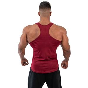 Hot Selling Unisex Custom <b>Gym</b> Singlet <b>Vest</b> Plain Cotton Workout Tank Tops <b>Men</b> High Bodybuilding <b>Gym</b> Fitness Stringer Training - Product Image 2
