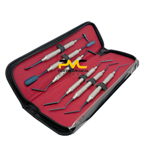 Kit d'outils pour implants dentaires 6 pièces avec poudre de remplissage osseux pour la restauration osseuse dentaire et spatule recouverte de titane - Product Image 2
