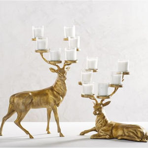 Nouveau design de porte-bougie en forme de renne argenté pour la décoration intérieure, vente chaude, support de bougie en aluminium pour la décoration de Noël - Product Image 3