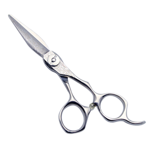 Ciseaux à cheveux en acier Damas 440c, ciseaux de coupe de salon ultra-affûtés, argentés, 6 pouces - Product Image 3